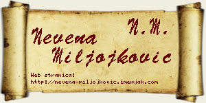 Nevena Miljojković vizit kartica